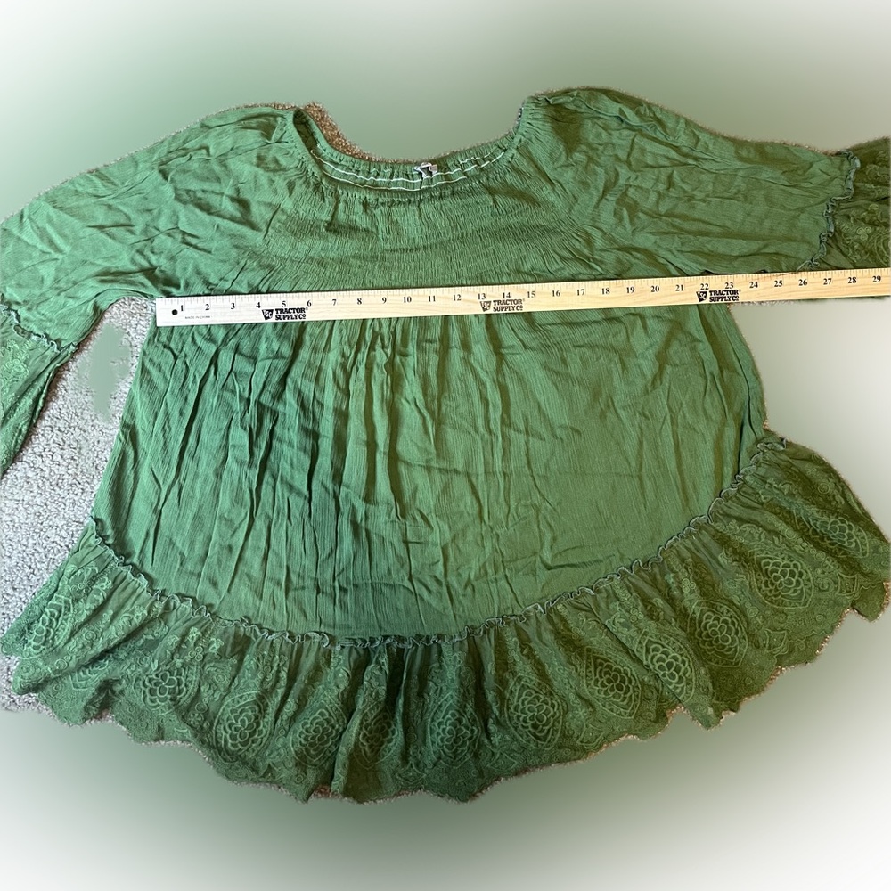 JODIFL Peasant Style Top Spring Green size S - Picture 6 of 10
